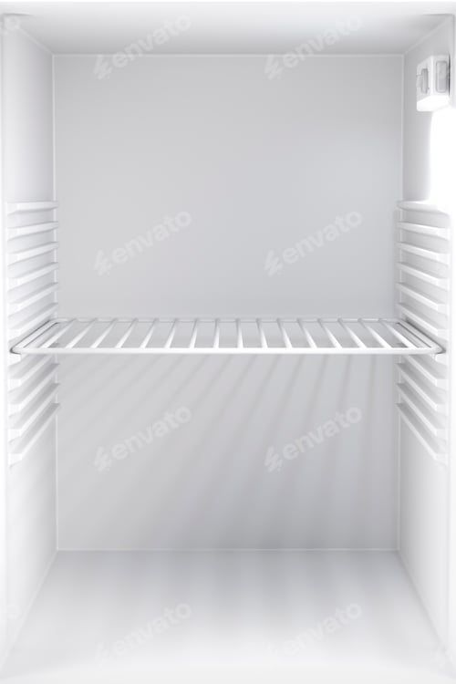 Preview: Empty minibar refrigerator inside