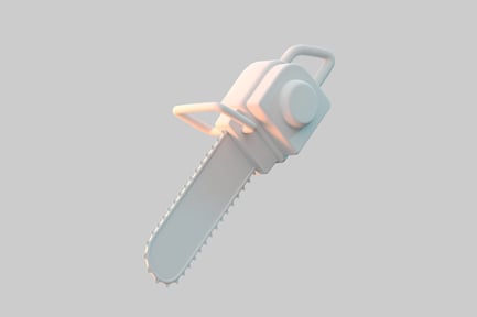 Preview: Blocky white chainsaw