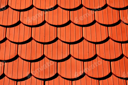 Preview: Shot of orange roof tiles with lines