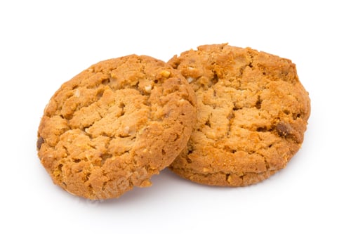 Preview: Oatmeal cookies with isolated background.