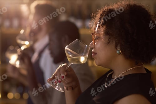 Preview: Beautiful Woman Enjoying Wine Scent