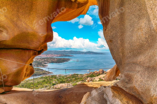 Preview: Fabulous view on Palau from popular travel destination Bear Rock (Roccia dell’Orso).