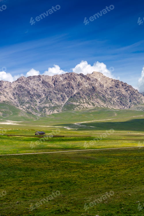 Preview: Mountain landscape at Gran Sasso Natural Park, in Abruzzo, Italy