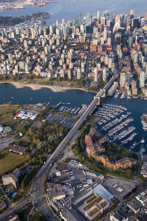 Preview: Aerial View of Downtown Vancouver, British Columbia, Canada. Modern City
