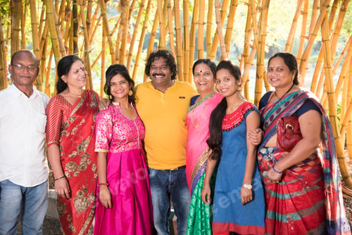 Preview: Happy Indian family at outdoors, Enjoying holiday in park.