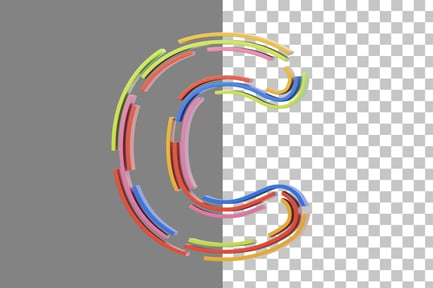 Preview: Stripes C 3D Icon