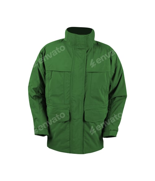 Preview: green jacket isolated on white