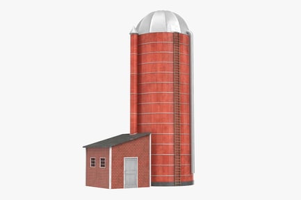 Preview: Red Grain Silo with Barn Annex