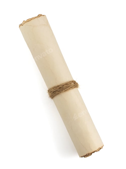 Preview: parchment scroll on white