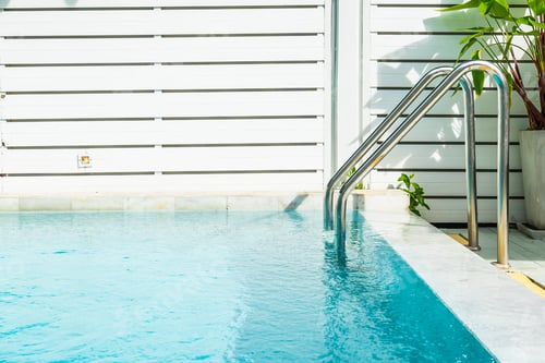 Preview: Beautiful outdoor swimming pool in hotel and resort