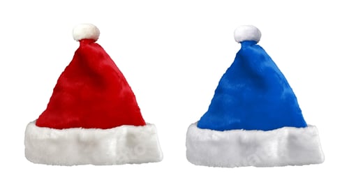 Preview: santa hats isolated on white background