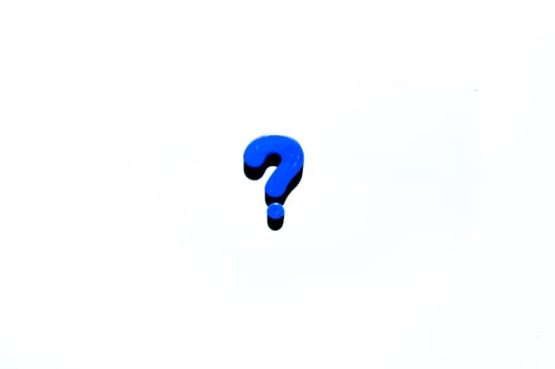 Preview: Dark blue question mark on a white background