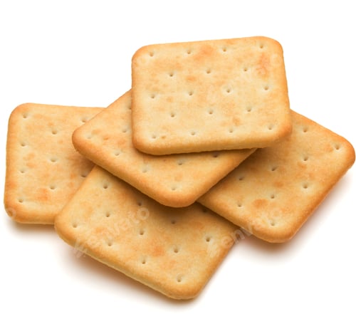 Preview: Dry cracker cookies isolated on white background cutout