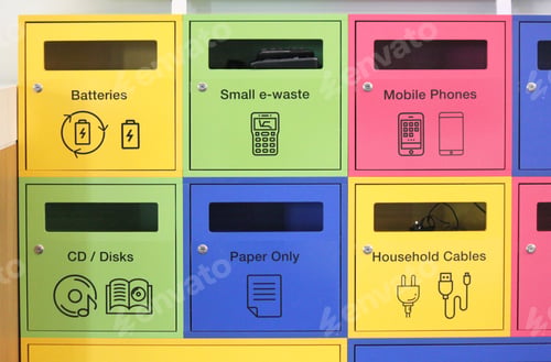 Preview: Recycling station for old outdated electronics