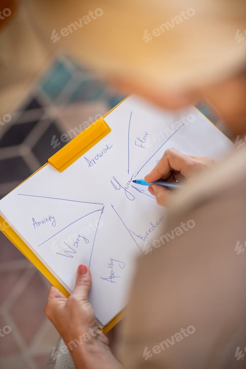 Preview: Psychoanalyst writing down while making the investigation