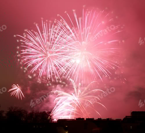 Visualização: Fogos de artifício de ano novo