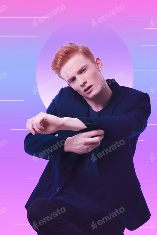 Preview: Stylish Moves. Ambitious Successful Guy Wearing Jacket And Posing On Background