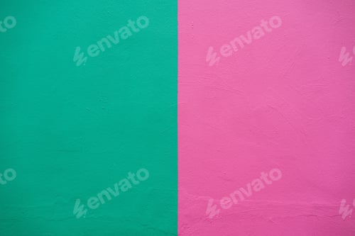 Preview: Vintage light green and pink plaster Wall Texture. Abstract Painted Wall Surface.