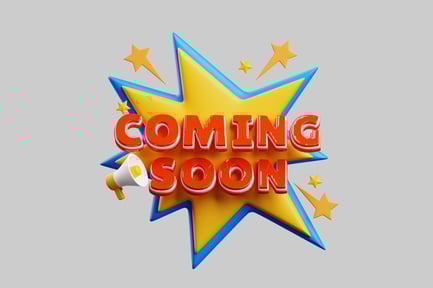 Preview: Animated coming soon pop-up graphic