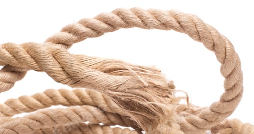 Preview: Twisted Natural Fiber Rope on White Background