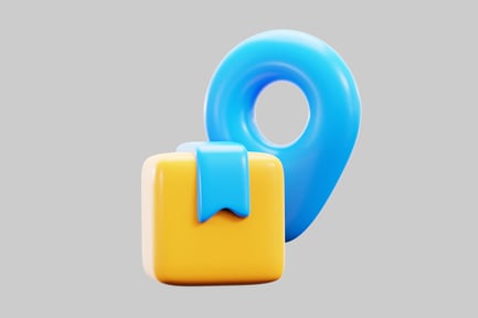 Delivery box location marker