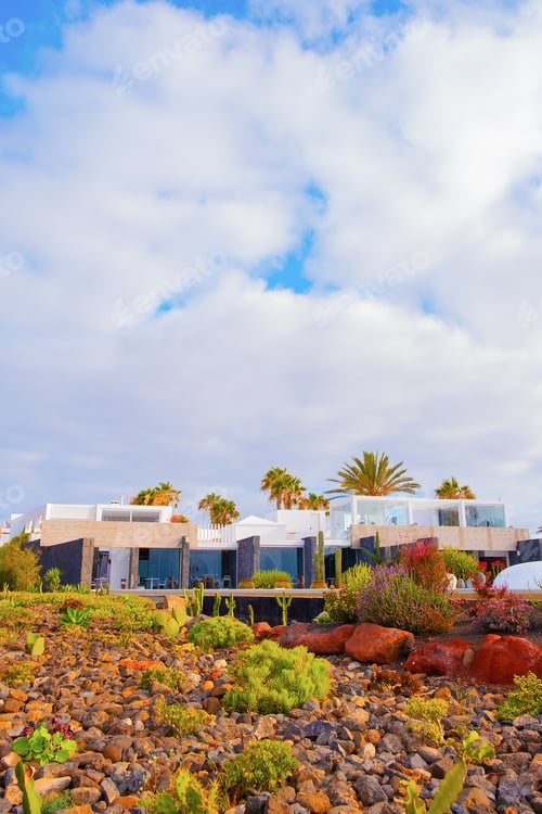 Preview: Beautiful tropical view. Travel concept. Lanzarote Canary island
