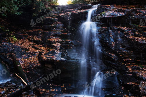 Preview: Soco Falls In Smoky Mountains National Park Tennessee And North Carolina In Autumn