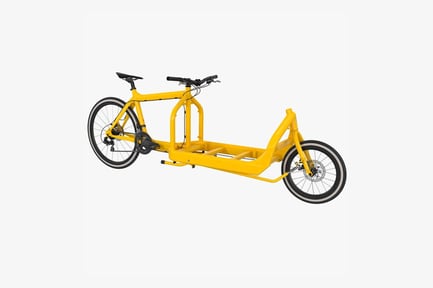 Preview: Bright Yellow Delivery Cargo Bike
