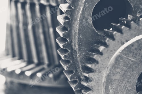 Preview: Close-up view of stack of gears
