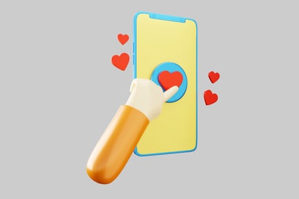 Preview: Like button cartoon design