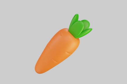 Preview: Carrot with attached leaves