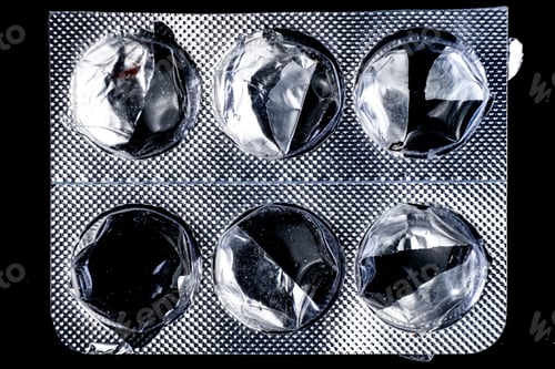 Preview: overhead view of an empty pill wrapper