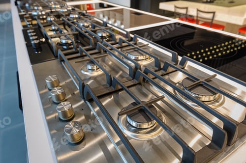 Preview: Brand new gas stoves in store showroom