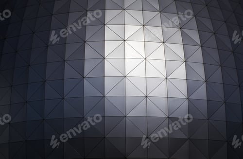 Preview: The futuristic looks of geometry tile on the building