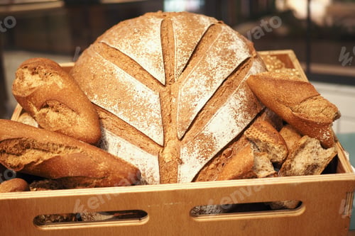 Preview: fresh baked breads at Farmers Market shelves in istanbul .