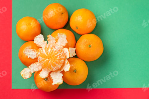 Preview: Tangerines Fresh Juicy Fruits Clementine Ready To Eat On The Table Healthy Meal Snack Ingredient