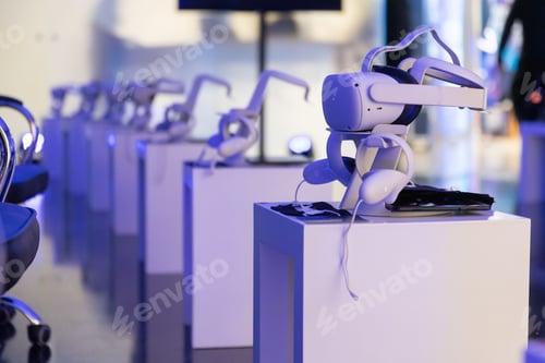 Preview: Closeup of VR headset for video games, the concept of Metaverse technology