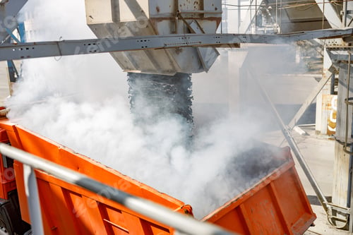 Preview: Photo of loading process of construction material at factory