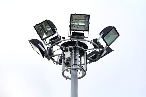 Preview: Round street pole with lights