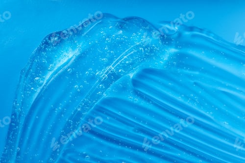 Preview: Transparent beauty cosmetic serum product. Hand sanitizer gel texture smear smudge swatch with