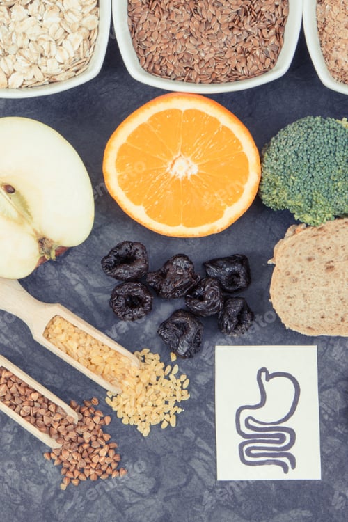 Preview: Products and ingredients as source dietary fiber. Best food for problems with digestive system