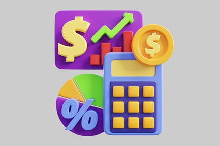 Preview: Financial data cartoon assets