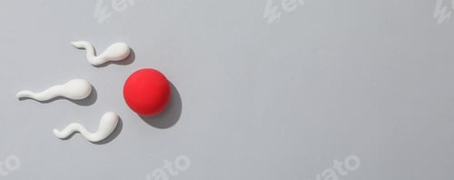 Preview: Fertilization concept, ovulation period, sperm and egg.
