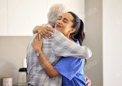 Preview: Thank you for always helping me. Shot of a young woman hugging her patient.