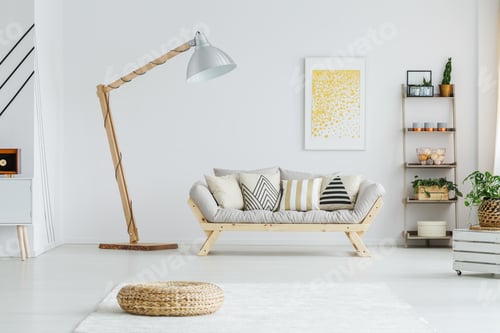 Preview: Oversize lamp next to sofa