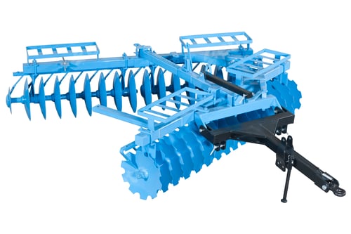 Preview: Modern industrial agricultural plow isolated over white background