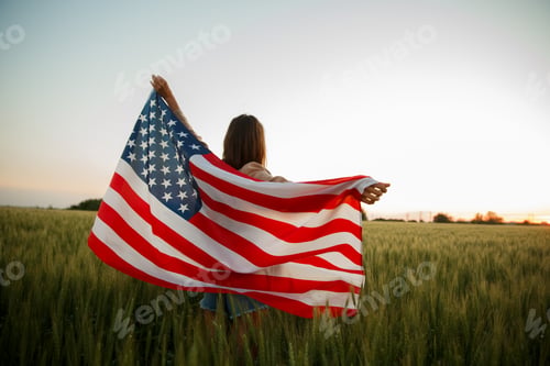 Preview: 4th of July. USA independence day celebrating with national American flag