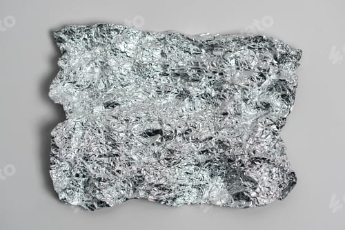 Preview: the aluminium silver crumpled foil abstract texture