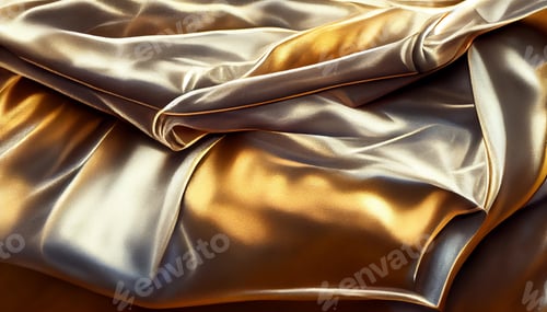 Preview: Background of the Crumpled Golden and silver Fabric - DGi