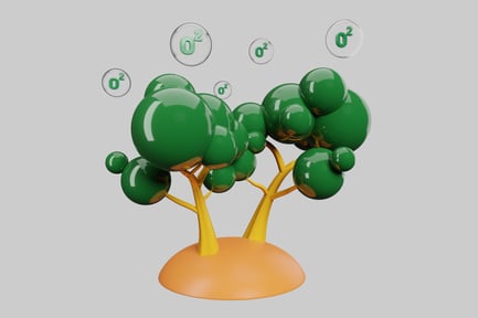 Preview: Cartoon tree oxygen bubbles asset